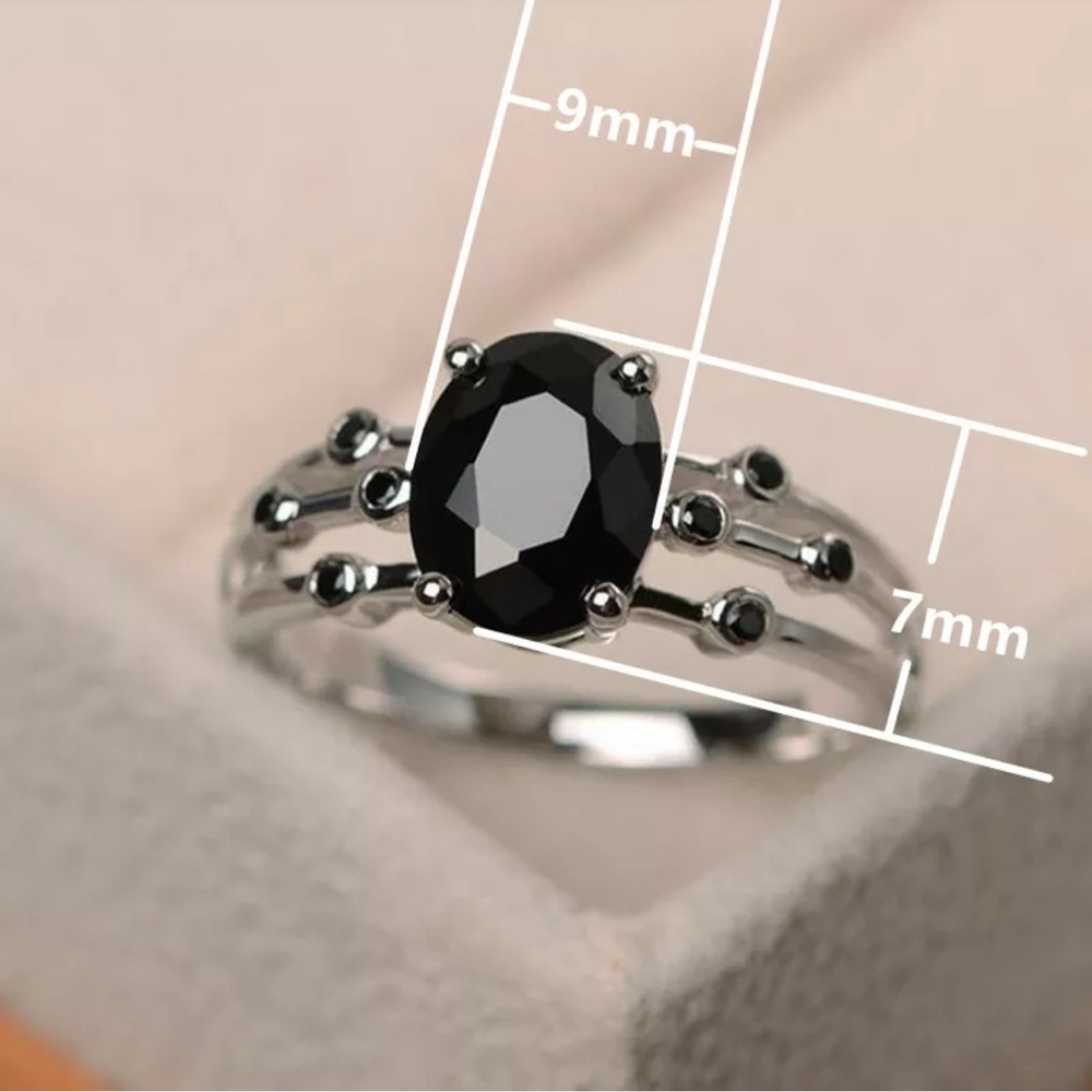 925 Silver Rings Cubic Zirconia Wedding Ring - Picture 3 of 4